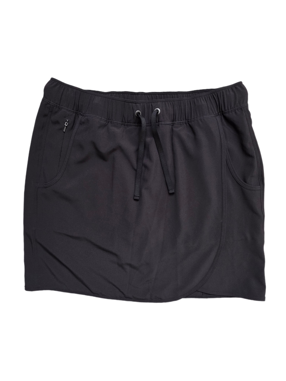 Patagonia Fleetwith Skort Black Activewear Skirt Wrap Front Size S